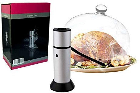 Fumador Pistola + Astillas De Madera Humo Infusor Fumador De Alimentos Salmón Ahumado Salchicha Ahumador De Carne Fumador Portátil Fumador Portátil para Cocinar BBQ