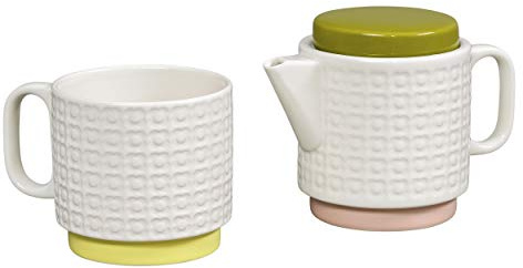 Orla Kiely OK599 Tea for One-Pressed Flower, Cream