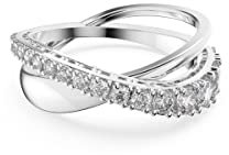 Swarovski Hyperbola Ring, Weiss, Rhodiniert