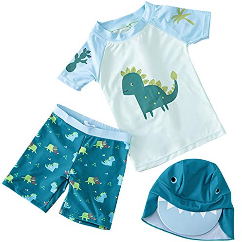 Happy Cherry Traje de Baño de Manga Larga Niños Traje de Baño Bóxer Niños Protector Solar Niños Sombrilla una/dos Piezas Traje de Baño Bañador Niño/Niña Secado Rápido 6 meses-1años