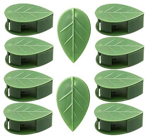ZYLLZY 50 Stück Pflanzenclips für Kletterpflanzen, Blattform, Wand-Clips, Rebenhaken für Ranken, unsichtbare selbstklebende Blätter, Kletterpflanzen, Wandbefestigungsclips für Kabeldraht-Befestigung