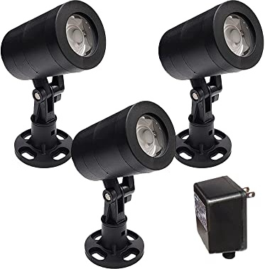 HALF OFF PONDS LumiNight Pond and Landscape Lighting - (3) 9-Watt Color Changing Black Fountain Light Kit w/ 100' QD Cord