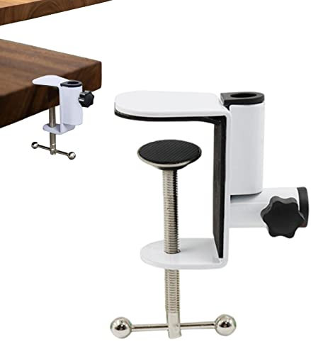 Anloximt Tischmikrofonklemme | Metallklammer-Mikrofonhalterung - Verschleißfestes, bruchsicheres Mikrofonzubehör mit Metallsockel für Tischplatte, Schule, Schlafsaal, Arbeitszimmer, Schreibtisch