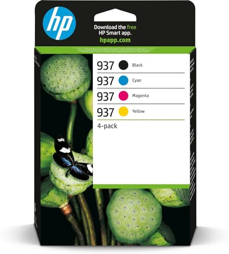 HP 937 CMYK Original Ink Cartridge 4-Pack, 6C400NE#301