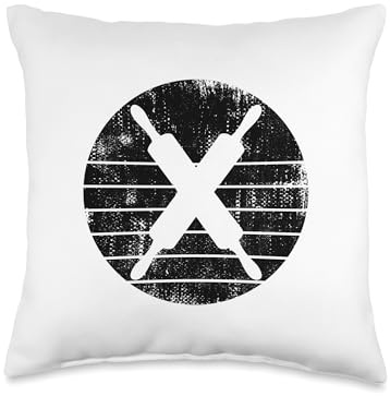 Rolling Pins Sketch Baking Lover Pastry Throw Pillow