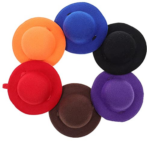 FRCOLOR 6st Haustier-huhn-hut Papagei Lustige Hühnerhüte Mini-strickmütze Entzückende Hühnerhüte Hüte Für Huhn Hühnerhüte Für Hühner Kleidung Für Hühner Kopfkappe Stoff Henne