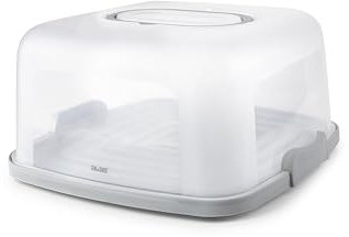 IBILI - Porte-gâteau carré 32,5 x 32 x 16,5 cm - Plastique avec poignée rabattable