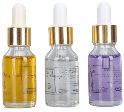 Líquido para el Cuidado de las Uñas, Aceite Perfumado para Cutículas de Uñas, 3 X 15 Ml, Nutritivo para Uso Diario