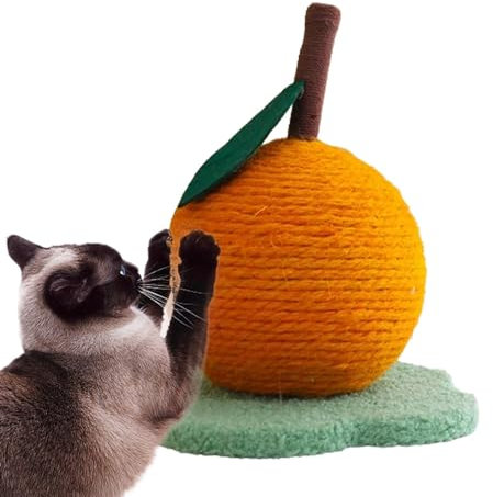 Grattoir interactif unique pour chat - Boule à chat en forme de cactus - Grand griffoir pour chat adulte recouvert de corde de sisal - Avec balle robuste