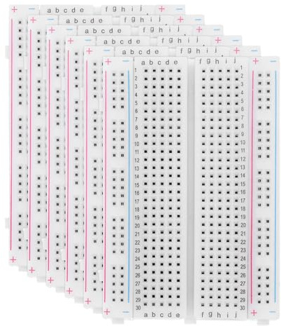 PATIKIL 6 Pcs Breadboard, Solderless Breadboard Large Breadboard 400 Tie Points Prototype PCB Bread Board Electronics Kit Plates, Blue