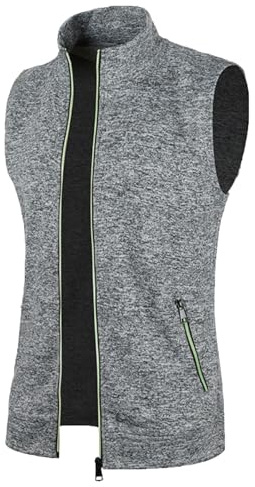 Weste Herren Sportlich Westen Elegant Ärmellos Weste Strickweste Fleeceweste Arbeitsweste Stehkragen Ärmellos Cardigan aus Baumwolle Winterweste Vest Sportweste Gefüttert Plüsch Einfarbig Stretch