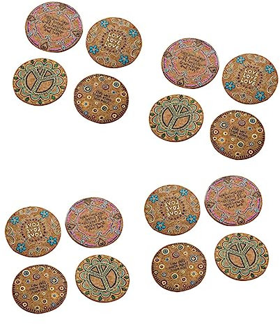 SHOWERORO 16piezas Posavasos De Corcho Duradero Unidades Aislantes Térmicos para Proteger Encimeras y Mesas