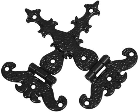 CANIGHT 2stücke Schwarze Antike Türscharniere Zinklegierung T-förmige Möbelbeschläge Für Schränke Und Sowie Außentüren Installieren Langlebig Und Elegant