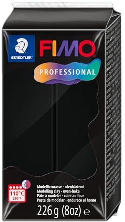 STAEDTLER 8042-9 ST, modelleringsmassa Fimo Prof 226 g svart, standard