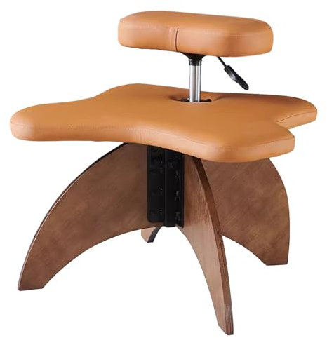 LULUMAIC Stuhl mit gekreuzten Beinen, ergonomischer Kniestuhl, höhenverstellbarer Büro-Cross-Cross-Stuhl/Meditationsstühle, mit stabilem Holzsockel, für zappelige Sitzende (Farbe 6, Einheitsgröße)