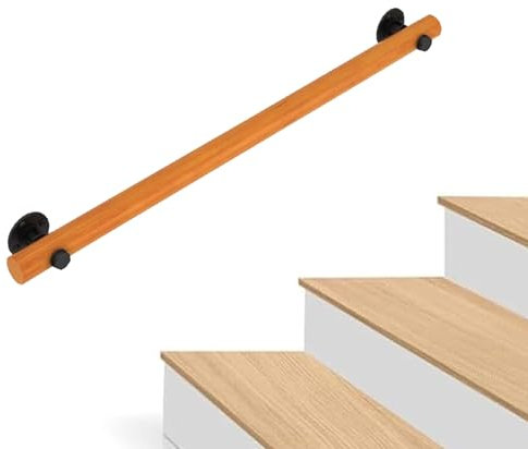 Main courante en bois antidérapant pour escaliers intérieurs et extérieurs rampes balustrades murales balustrade 100 cm pour hôpitaux, salles de bains, cours