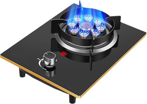 Cuisinière à gaz cuisinière à gaz Plaque de cuisson à gaz intégrée de 33 cm 5,2 kW Brûleur de wok de cuisson à feu féroce à neuf cavités avec supports de poêle FFD et émail Support de poêle en fonte
