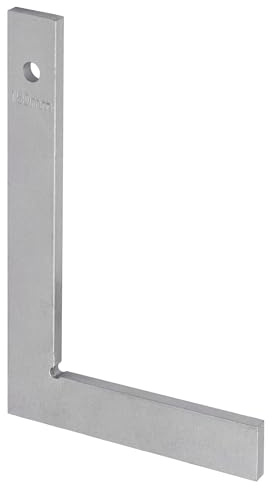 ASIMETO Schlosserwinkel ohne Anschlag 150 x 100 mm, Flachwinkel 90° | Verzinkter Stahl, zum Anreißen, Abmessen und Prüfen, für die einfache Bearbeitung von Metall und Holz