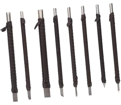 DOITOOL 8pezzi Strumenti Intaglio Legno in Carburo Di Tungsteno Kit Scalpelli e Coltelli Per Lavorazione Legno Con Borsa Protettiva Utensili Resistenti e Antiruggine Per Principianti e Pro