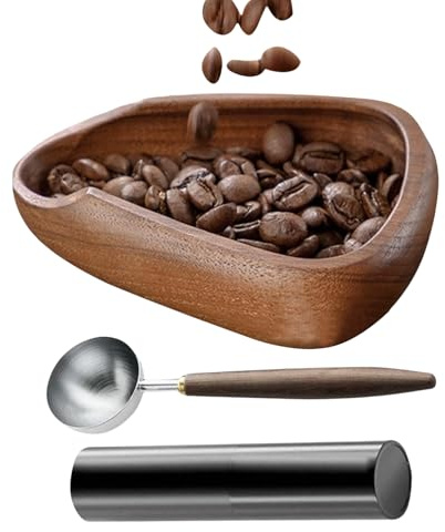 Misurino Per Caffè In Grani,Vassoio In Legno Per Dosaggio Caffè | Accessorio Per Bevande Con Cucchiaio E Bottiglia Spray Ideale Per Principianti E Professionisti Uomo E Donna