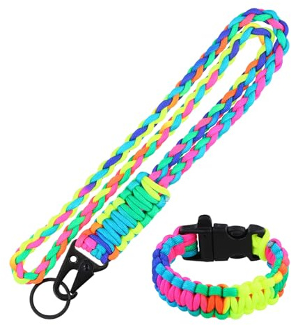 Marjoramy Cordino Intrecciato per Badge Portachiavi Lanyard Porta Badge da Collo & Laccio per Cellulare da Collo Portachiavi Collo Intrecciato Laccetto per cellulare Chiavi Badge