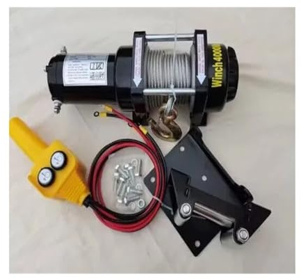Cabrestante eléctrico 12v 24V 4000 libras, cabrestante for coche, grúa pequeña, alzamiento de tracción(24V)