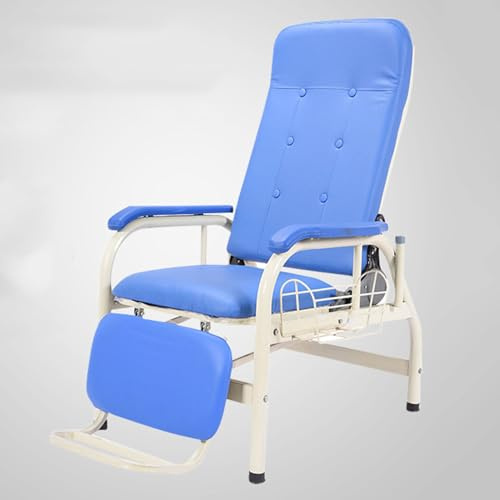 Chaise de phlébotomie médicale avec accoudoirs et cadre en acier, entièrement inclinable pour plus de confort dans les laboratoires et les cliniques