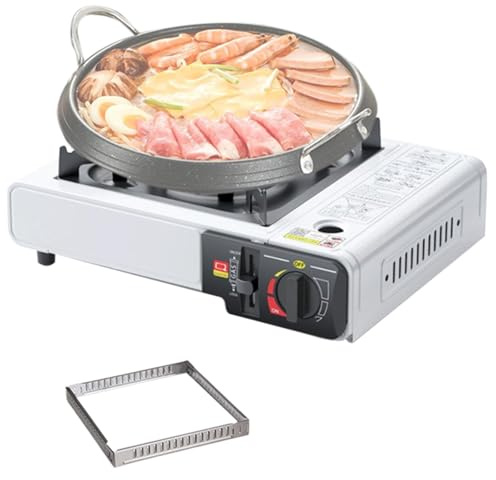 Brûleur de Camping Léger - Réchaud Transportable Flamme Réglable | Fourneau Compact Gaz Propane, Chauffage Mobile Cuisine Terrain, Cuisinière Chauffe-Vent Jardin Grill Aventure Outdoor Escalade