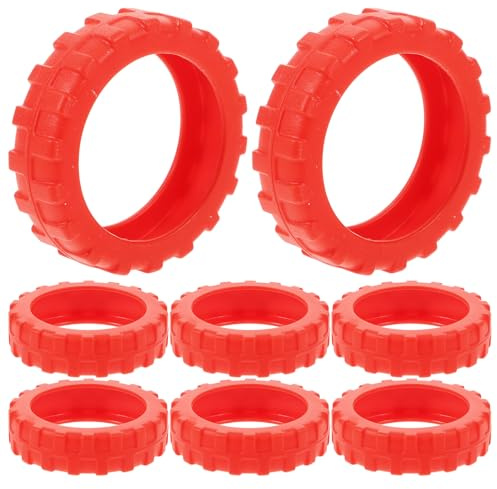Hemobllo Lot De 8 Housses De Roues De Valise en Silicone Antichoc Antibruit 55x55x15mm, Protège-Pieds De Valise Rouges pour Bagages De Voyage, Protections De Sol Flexibles Et Solide