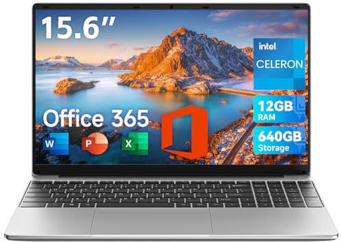jumper Laptop 15,6 Zoll FHD Display, 12 GB RAM 640 GB ROM, Office 365, Prozessor 5205U Notebook, Akku 38 Wh, Zwei Stereo-Lautsprecher, Typ-C, USB 3.0, Digitale Tastatur