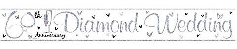 60th Diamond Anniversary Party Banner - 2.5 Metres Long