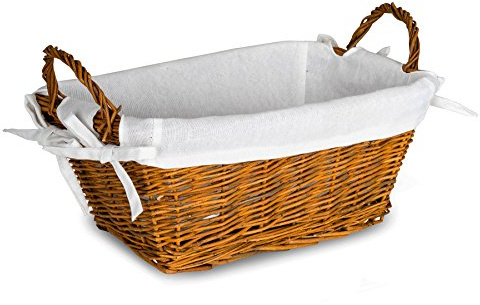 levandeo Flechtkorb Natur 32 x 19 cm Naturweide Korb Brotkorb Obstkorb Weidenkorb Deko Aufbewahrung