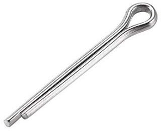 sourcing map Federbolzen Splinte – 2 mm x 16 mm 304 Edelstahl, 2 Zinken, silberfarben, 30 Stück