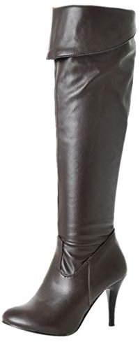 Reitstiefel Damen Stiefel Overknees mit Blockabsatz Schleifen Profilsohle Stiefel Frauen dünne High Heel über dem Knie Mode Schnee Lange Stiefel warme Winterschuhe (43,2Braun)