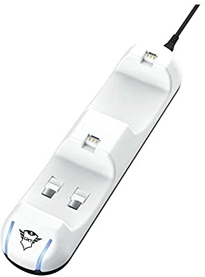Trust Gaming GXT 251 Station de Charge/Dock Duo pour DualSense, Chargeur de Manettes PS5, Porte Manette PlayStation 5 - Blanc