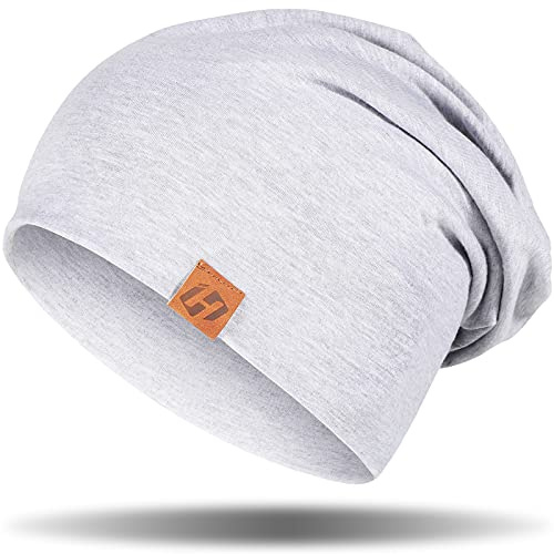 HASAGEI Berretto da donna Leggero Morbido Unisex Berretto Slouch Elastico da Uomo per Tutte le Stagioni, Grigio, Taglia unica