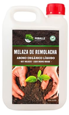 MELAZA POBALLE para COMPOST – Cultivo, cosechas y plantas. Garrafa de 2,5 kg de MELAZA de Remolacha de alta pureza.