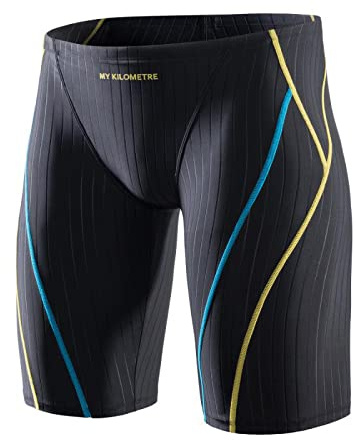 MY KILOMETRE Maillot de Bain Homme Jammer – Jammers de Natation Solides, Endurance, Longs, pour Entraînement et Compétition