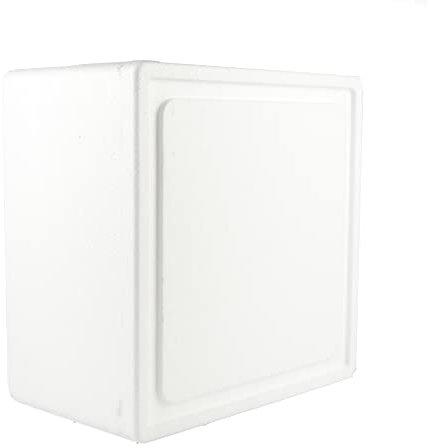 DUE ESSE S.N.C. DI SABATINI ALDO & C. 1 Caja Térmica Blanca Cuadrada 33 x 33 cm + Tapa, Caja para Transportar Alimentos