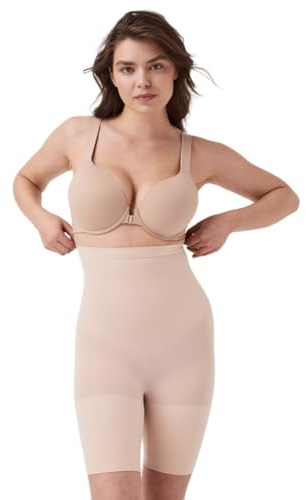 SPANX SPANXsculpt Power Series High-Waisted Mid-Thigh Short - Lightweight, All-Day Comfort - Core Control Shapewear - Soft Nude - 1X