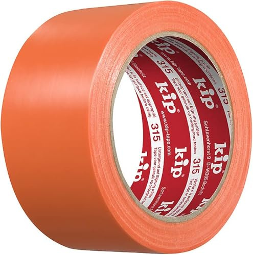 kip 315 PVC-Schutzband Premium glatt Orange | 50 mm x 33 m | Karton (mit 36 Rollen)