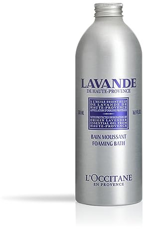 L'OCCITANE Lavender Foaming Bath 500ml, Calming Bubble Bath with Lavender Essential Oil for Relaxation and Soft Skin, Luxury and Clean Beauty Body Care for All Skin Types