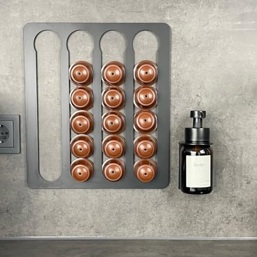 molemo Soporte para cápsulas Nescafé Dolce Gusto Montaje en Pared Soporte de Pared Nescafé autoadhesivo sin agujeros Dispensador de cápsulas Organizador Soporte de Cápsulas