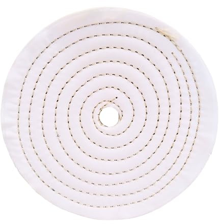 Lux Metal - Disque de Polissage Excellente sur tous les Métaux (200 mm Trou 20 mm) - Idéal pour Aluminium, Acier Inoxydable, Laiton, Cuivre, Bronze, Fer, Chromages - À utiliser avec une Pâte Abrasive