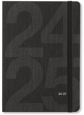 Letts of London Block A5 akademischer Kalender 2024/2025 Wochenansicht schwarz