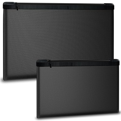 HomeGadget 2x Feuerfeste Dokumententaschen [ 17 x 28 cm & 13.5 x 20.5 cm ] - mit extra Aluminium Innenlegierung & wasserfesten Reißverschluss - Taschen für Dokumente | Geld | Schlüssel usw.
