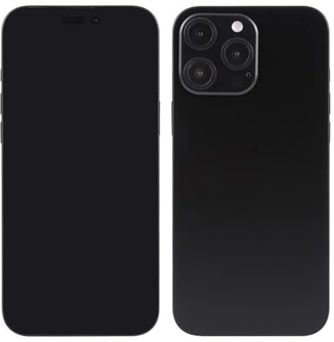 Ragetorc Non-working Phone Dummy Display Model Pretend Phone Toy for iPhone 16, 16 Pro Max (White Blackscreen)