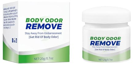 Éliminateur d'odeurs corporelles 20 g - Crème anti-odeurs pour le corps et les aisselles - Produit de soin sain pour la peau - Facile à absorber - Pour hommes et femmes
