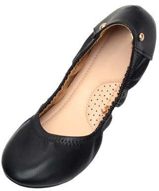 Sale Clearance Women's Roll up Flats,Roll up Shoes Fold up Shoes Foldable Flats Shoes Ballet Flats Portable Round Toe Slip on Ballet Pumps for Ladies for Weddings and Parties Work Office Formal