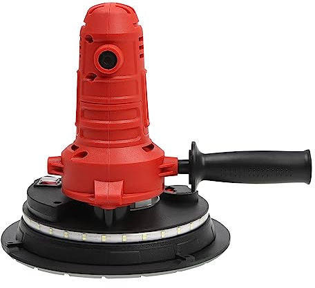 Ponceuse manuelle 1200 W 1200-2500 tr/min, aspiration réglable avec éclairage LED, ponceuse à sec, polisseuse portable, pour murs en plâtre, murs en ciment blanc